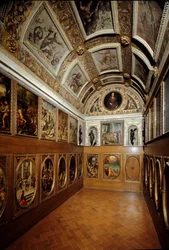 Zicht op het Studiolo van Francesco I de Medici