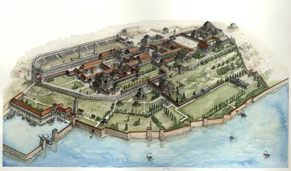 Byzantijnse Rijk: zicht op het Keizerlijk Paleis van Constantinopel