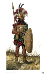 Romeinse antiquiet: soldaat uit het Romeinse leger van de 8e eeuw voor Christus.