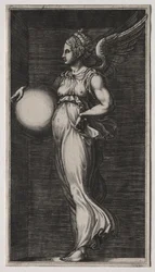 Allegorisch Figuur die een Bol Vasthoudt, midden 1560s