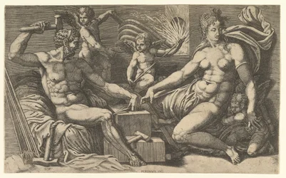 Venus en Vulcanus bij de smidse