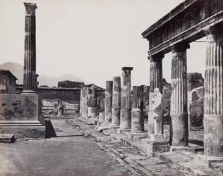 Oostelijke zuilengang van de Tempel van Venus Pompeiiana in Pompeii