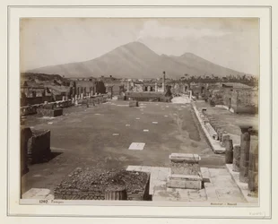 Gezicht op het forum te Pompeï