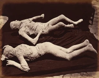 Menselijke afgietsels, Pompeii, ca. 1870 (foto)