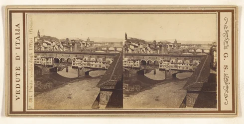 Oude brug vanaf de Uffizi, (Florence)