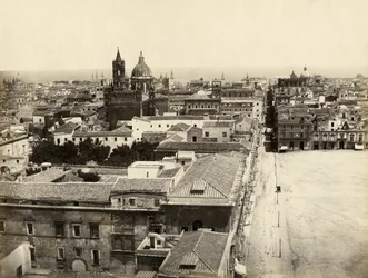 Zicht op Palermo vanaf Porta Nuova, Sicilië, Italië, foto door Giorgio Sommer