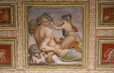 (detail) Ceres voedt Triptolemus, plafond van Altoviti, 1553