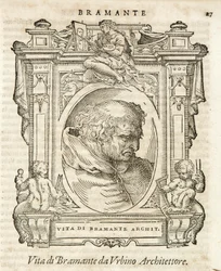 Milaan, Bibliotheek Braidense, Levens van uitstekende, Giorgio Vasari 1568, Bramante