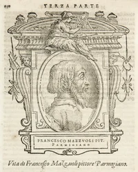 Milaan, Biblioteca Braidense, Vite de piv excellent, Giorgio Vasari 1568, Francesco Mazzuoli genaamd Il Parmigianino
