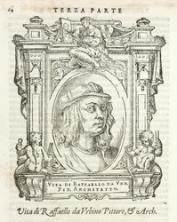 Milaan, Biblioteca Braidense, Vite de piv excellent, Giorgio Vasari 1568, Raffello Sanzio da Urbino
