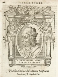 Milaan, Braidense Bibliotheek, Vite de piv excellent, Giorgio Vasari 1568, Andrea Contucci
