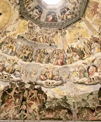 Het Laatste Oordeel, detail van de koepel van de Duomo, 1572-79