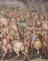 De keizer Maximiliaan heft het beleg van Livorno op, 1568-1571