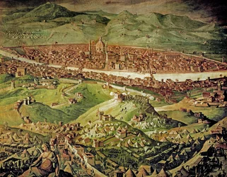Gezicht op Florence (fresco)