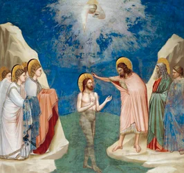 Doop van Christus, detail uit Leven en Lijden van Christus, door Giotto