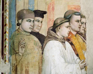 Italië, Florence, Basiliek van het Heilige Kruis, Bardi-kapel, Dood van St. Franciscus