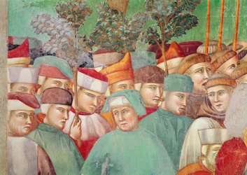St. Clara omhelst het lijk van St. Franciscus (detail)