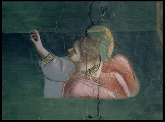 De Aankondiging aan St. Anna, detail van de engel, ca.1305