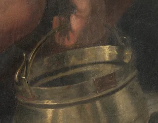 Kruisiging, detail (fresco overgebracht op paneel) (detail)