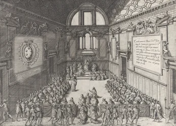 Audiëntie gegeven door paus Pius V aan Cosimo I, hertog van Toscane