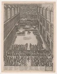 Speculum Romanae Magnificentiae: Een pauselijke bijeenkomst in de Sixtijnse Kapel, Michelangelo
