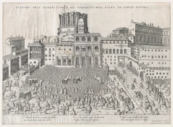 Speculum Romanae Magnificentiae: Pauselijke Zegen, laat 16e eeuw