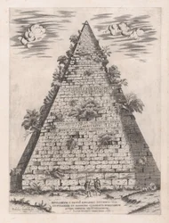 Speculum Romanae Magnificentiae: Piramide van Caius Cestius, 1582