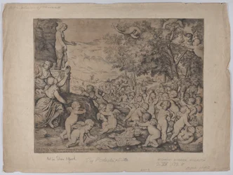 Putti voor een standbeeld van Venus, naar Titian