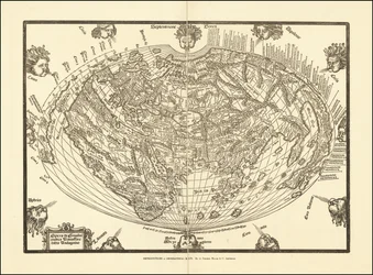 1540 wereldkaart door Giovanni Andrea Vavassore