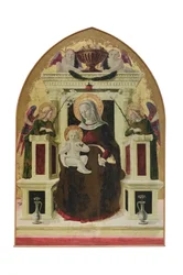 Madonna en Kind op de troon met engelen, c.1455-60