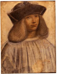 Portret van Francesco Melzi, Italiaanse schilder, leerling en metgezel (minnaar) van Leonardo da Vinci
