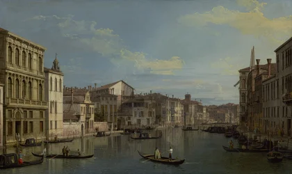 Het Grote Kanaal in Venetië van Palazzo Flangini tot Campo San Marcuola, ca. 1738
