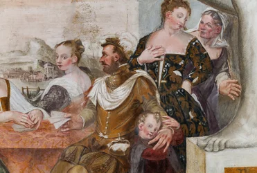 Kaartspel, Grote Zaal, ca. 1570 (fresco)