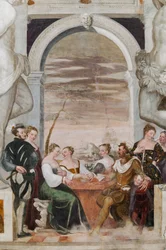 Kaartspel, Grote Zaal, ca. 1570 (fresco)