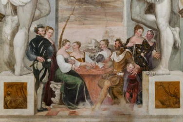 Kaartspel, Grote Zaal, ca. 1570 (fresco)