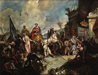 Giovanni Antonio Guardi Triomfantelijke processie van Scipio