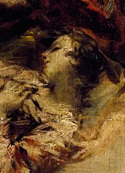 Tobias gezegend door de engel (detail)