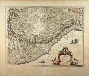 Kaart van West-Ligurië, door Giovanni Antonio Magini