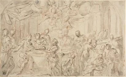 Salome met het hoofd van Johannes de Doper voor Herodes
