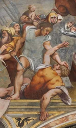 Middenbeuk, Eerste Zuidelijke Span, Christus aan het kruis genageld, De Pordenone