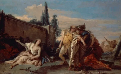 Rinaldo die Armida verlaat (olieverf op doek)