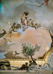 De glorie van Spanje, plafondschildering in de troonzaal van het Koninklijk Paleis, Madrid