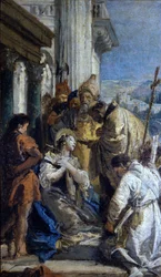 Giovanbattista Tiepolo: De communie van Sint Lucia. Museo del Castello. Milaan