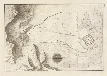 Een geometrisch plan van de verwoeste stad Palmyra, 1753