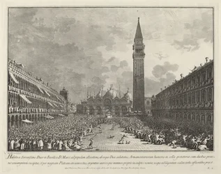 De Doge rondgedragen op het Piazza San Marco, 1763-1766