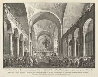 De Nieuwgekozen Doge Gepresenteerd aan het Volk in San Marco