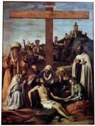 De klaagzang over Christus met een Karmelietenmonnik, ca. 1510