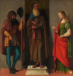 Drie heiligen: Roch, Anthony Abbot en Lucy