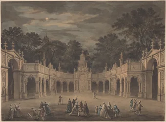 Ontwerp voor feestverlichting ter viering van de verjaardag van koning George III