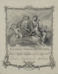 George Frideric Handel, gegraveerd door Francesco Bartolozzi, ca. 1790